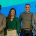 Divulgação Elanco
Da direita para a esquerda: Paulo Planez, Diretor Global de Sustentabilidade da MBRF, Henrique Borges, Diretor de Compras da Danone Brasil, Renata Fernandes, gerente de Sustentabilidade da Elanco